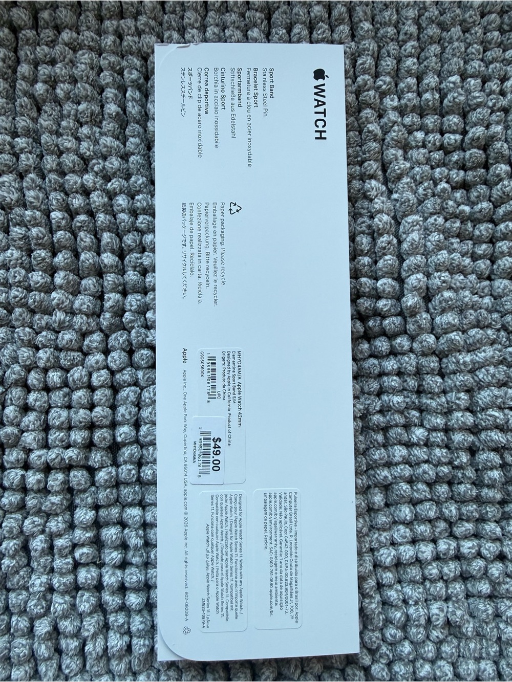Apple Orange Silicone Sport Band for Apple Watch - Picture 2 of 4
